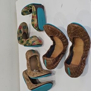 3 Tieks by Gavrieli Ballet Flats ~Snakeskin Print, Poka, Bundle Sz 8
